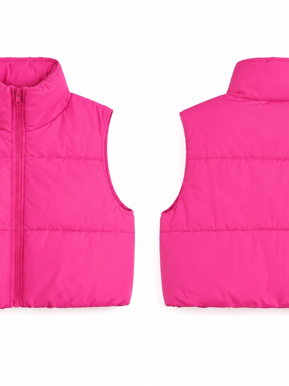 SHEIN Hot Pink Kids Puffer Vest